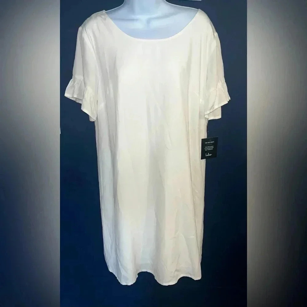 NWT medium lulus oversized ivory shift dress